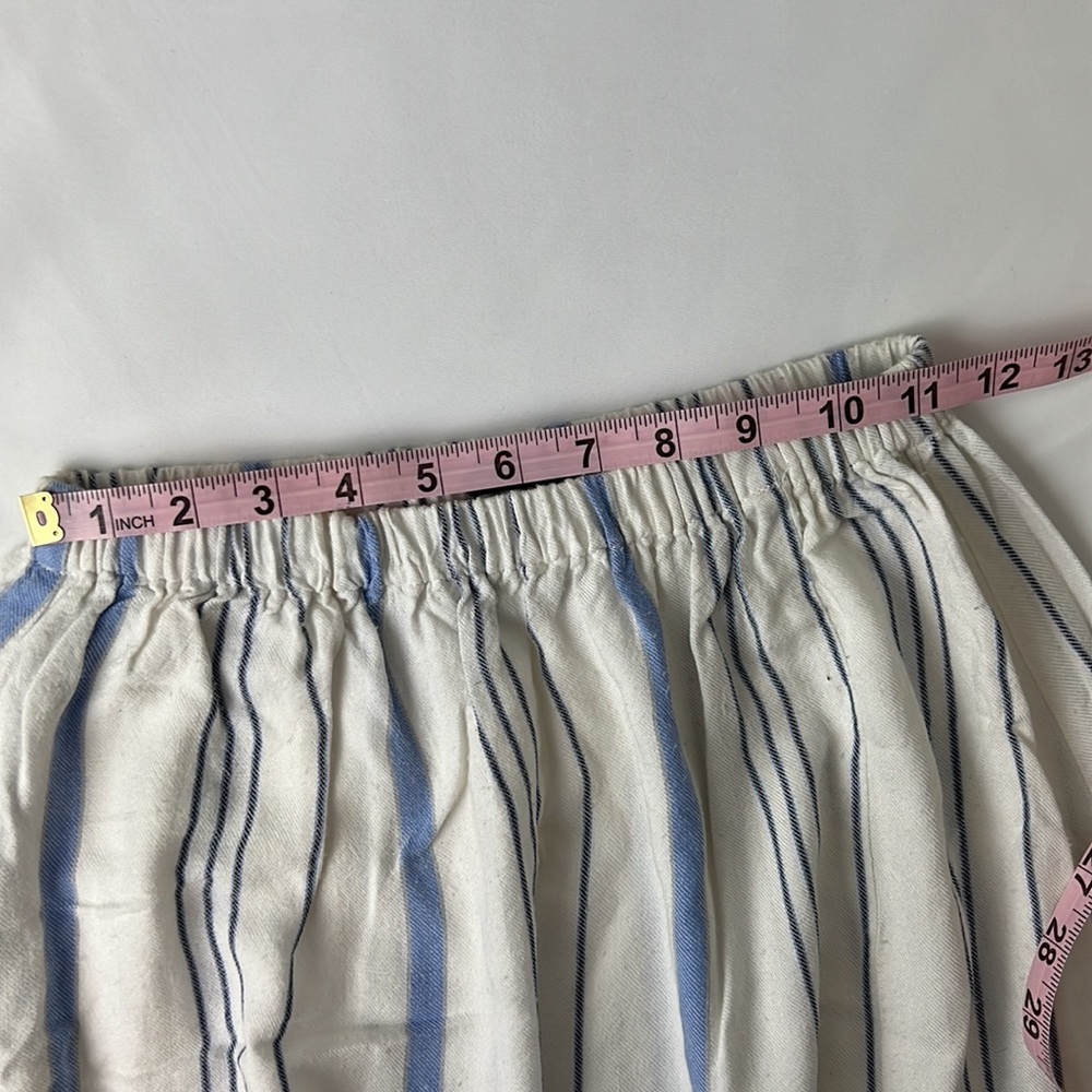 🌸Revolve Clayton Cornflower Blue White Striped Maxi High Split Slit Skirt Small - Picture 7 of 13